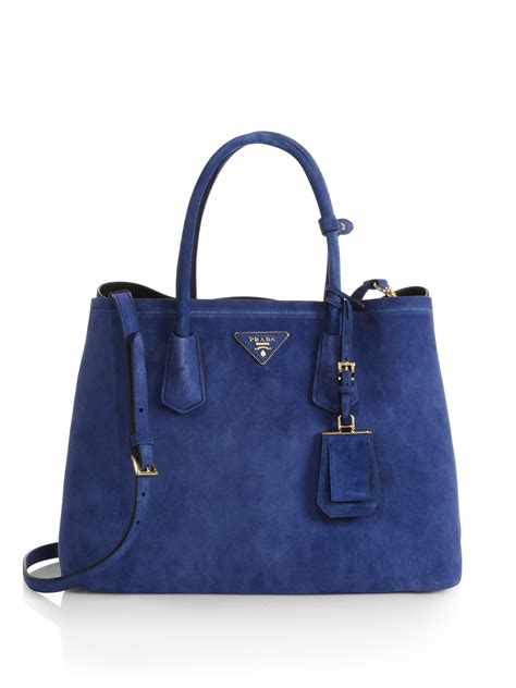 prada blue suede bag